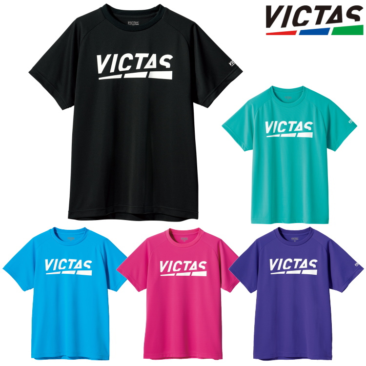 卓球Tシャツ VICTAS PLAY ヴィクタス プレイロゴティー メンズ レディース 632101