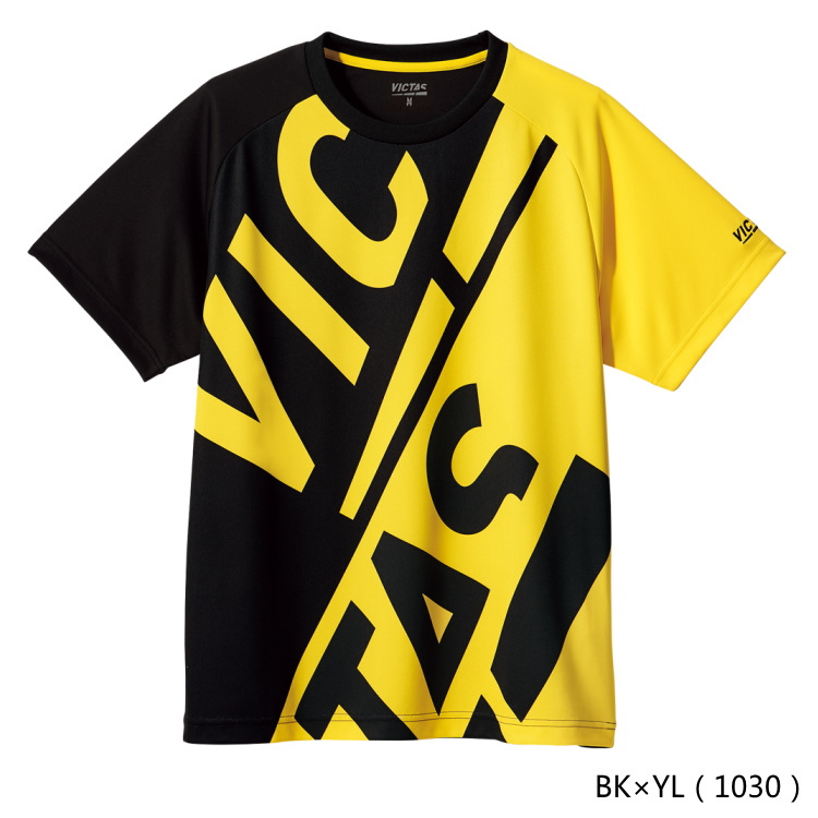 卓球Tシャツ VICTAS PLAY ヴィクタス ブロックロゴティー メンズ レディース 632102｜sunward｜02