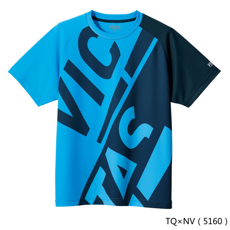卓球Tシャツ VICTAS PLAY ヴィクタス ブロックロゴティー メンズ レディース 63210...