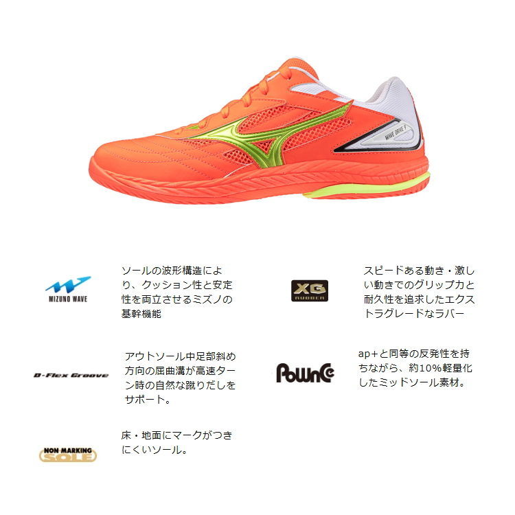 MIZUNO（ミズノ） 卓球シューズ ウエーブドライブ 9 メンズ レディース