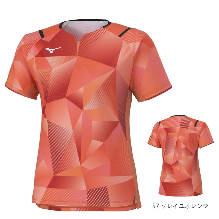 卓球ユニフォーム ミズノ MIZUNO ゲームシャツ 2023年女子日本代表着用モデル レディース ...