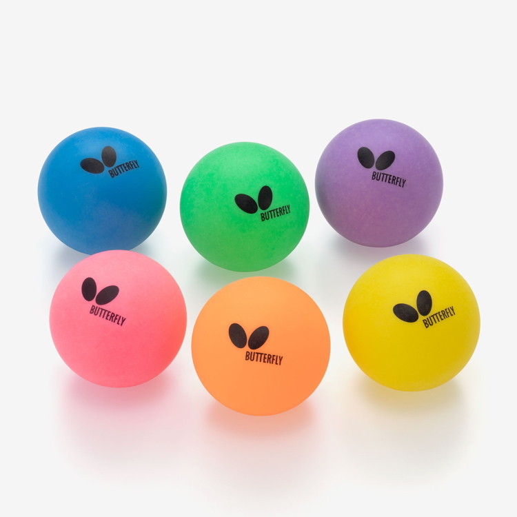 バタフライ BUTTERFLY 卓球ボール レジャー用 カラーボール 6個入 96040 | バタフライ | 01