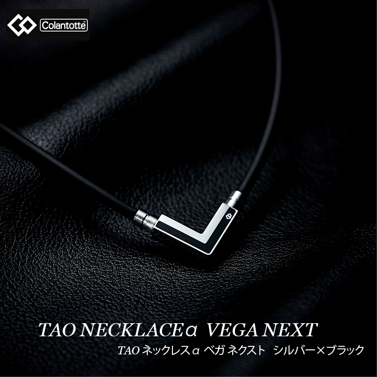 磁気ネックレス コラントッテ Colantotte TAO ネックレスα VEGA NEXT アルファ ベガ ネクスト シルバー×ブラック ABARK｜sunward｜02