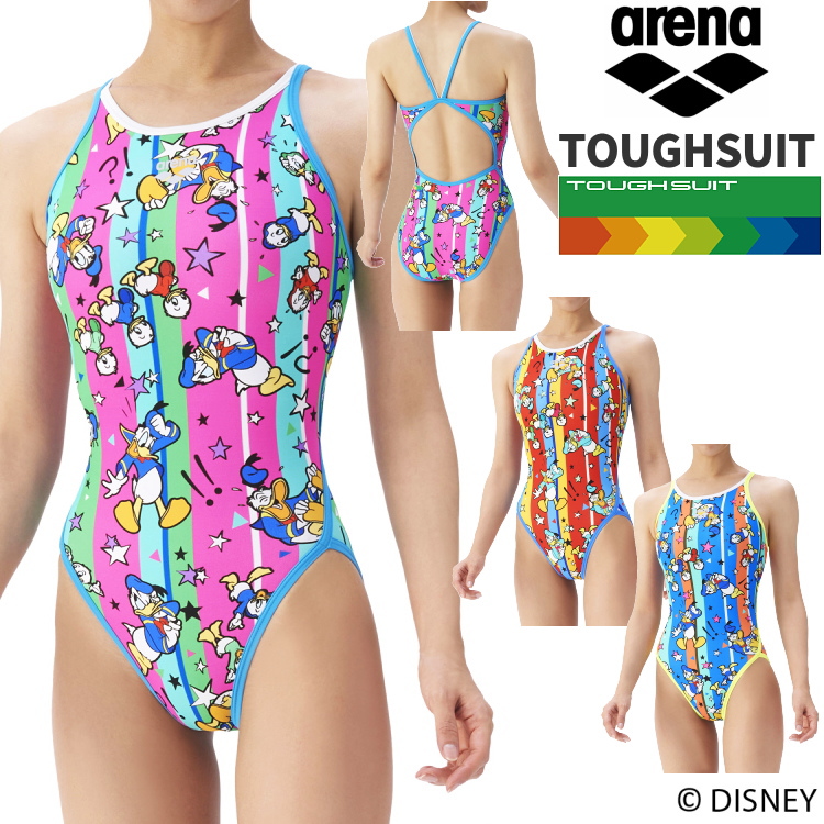 Yahoo! Yahoo!ショッピング(ヤフー ショッピング)アリーナ arena 競泳水着 練習用水着 レディース ディズニー トレーニングワンピース タフスーツ ドナルド AS5FWM53L
