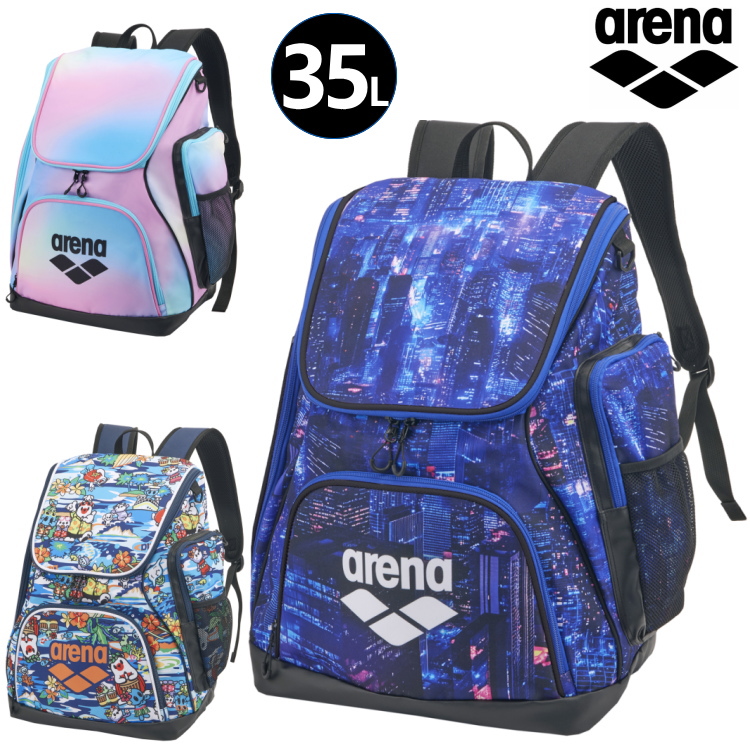 アリーナ（arena） 水泳 バックパック 総柄 35L スイミングバッグ 競泳