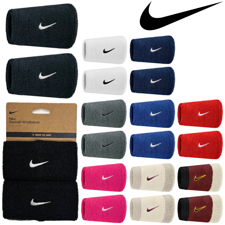 NIKE（ナイキ） スウッシュ クラシック ダブルワイド リストバンド 2個