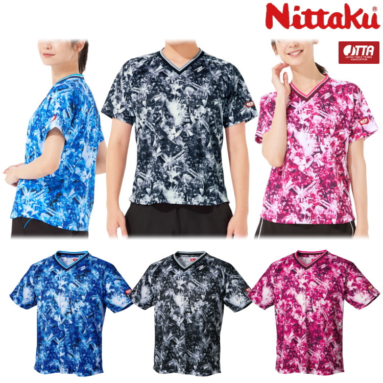 ファッションデザイナー 卓球ユニフォーム ニッタク Nittaku ミネラブルシャツ メンズ レディース NW-2206