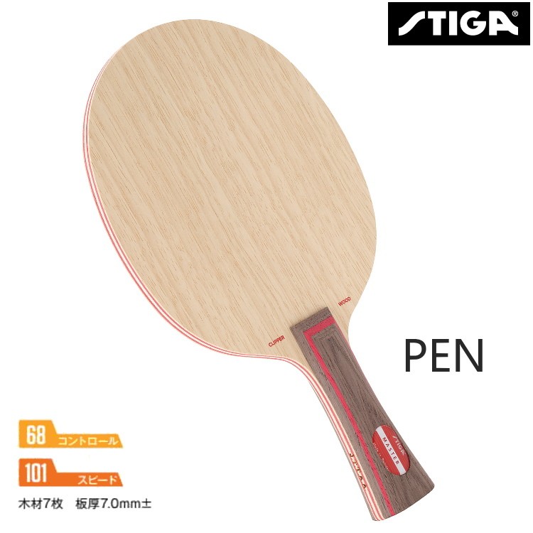 スティガ 卓球ラケット クリッパーウッド 中国式ペン STIGA 1020-65