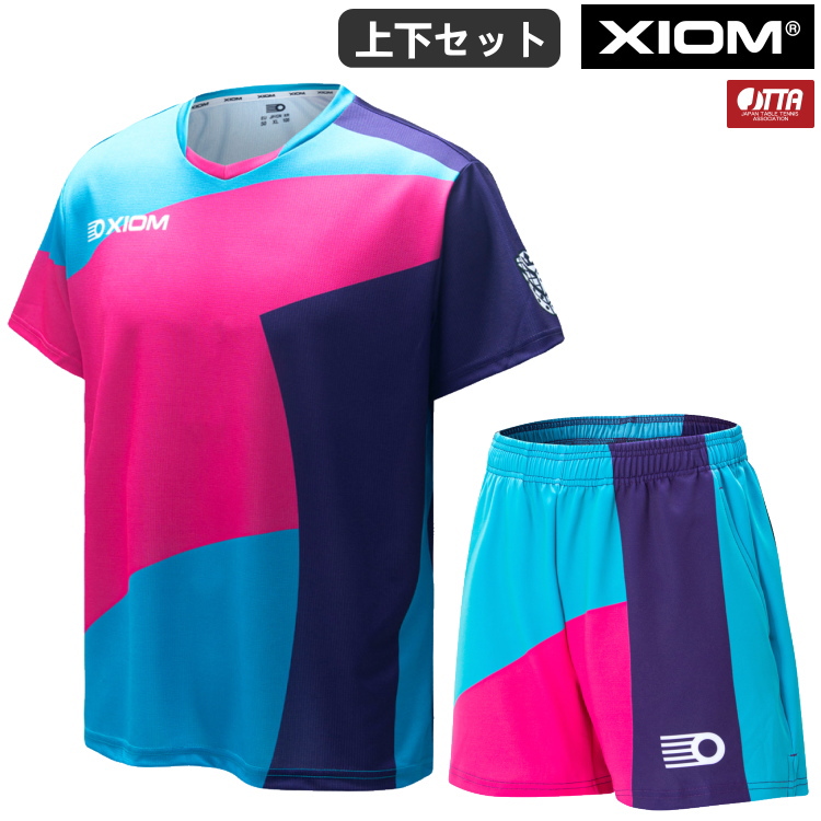 XIOM（エクシオン） 卓球ユニフォーム 上下セット トロン シャツ