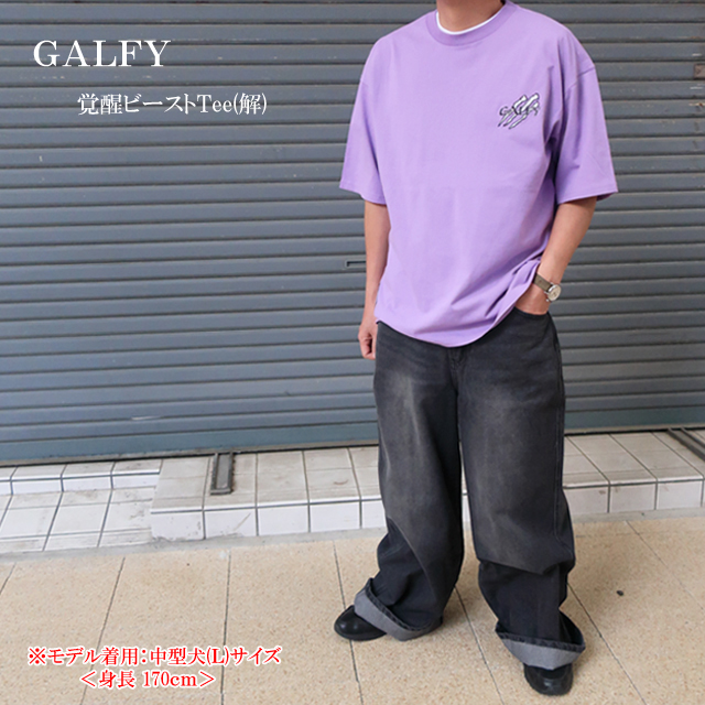 ガルフィー GALFY 覚醒ビーストTee 半袖Tシャツ ブラック ブルー L GALFY (ガルフィー) 覚醒ビーストTee - アオ / ロック