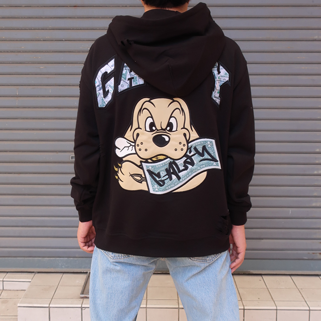 GALFY（ガルフィー） パーカー ダメージ加工 お金大好きパーカー ユニ