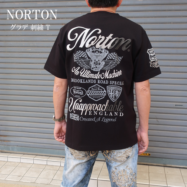 ノートン（NORTON） tシャツ メンズ 半袖 ブラック 黒 L/XL/XXL