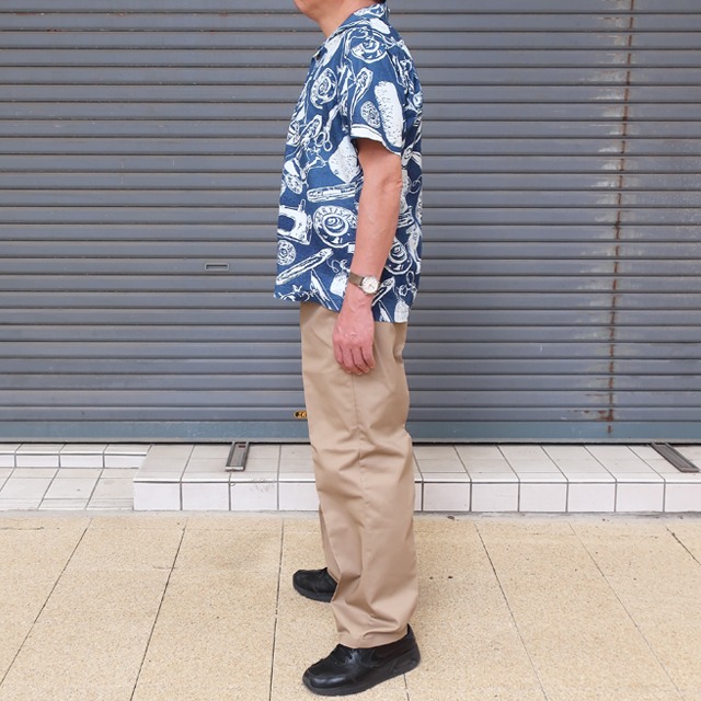 STUDIO D'ARTISAN ダルチザン アロハシャツ メンズ インディゴ