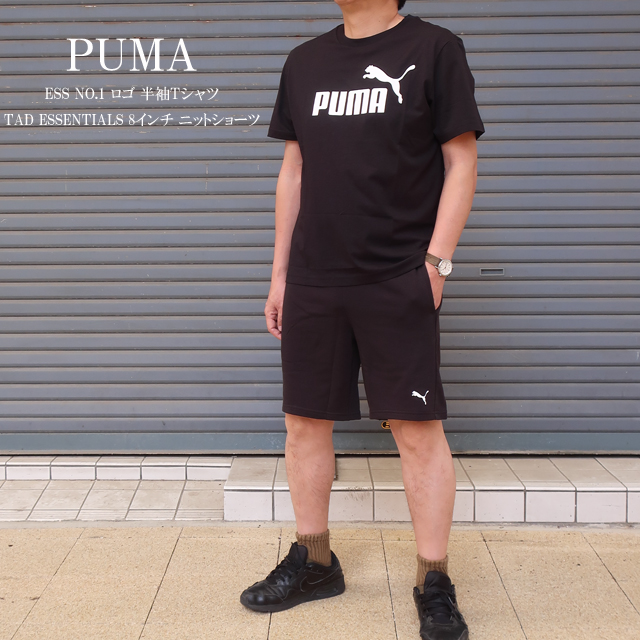 PUMA（プーマ） 上下 セットアップ 半袖 tシャツ ショーツ ブラック
