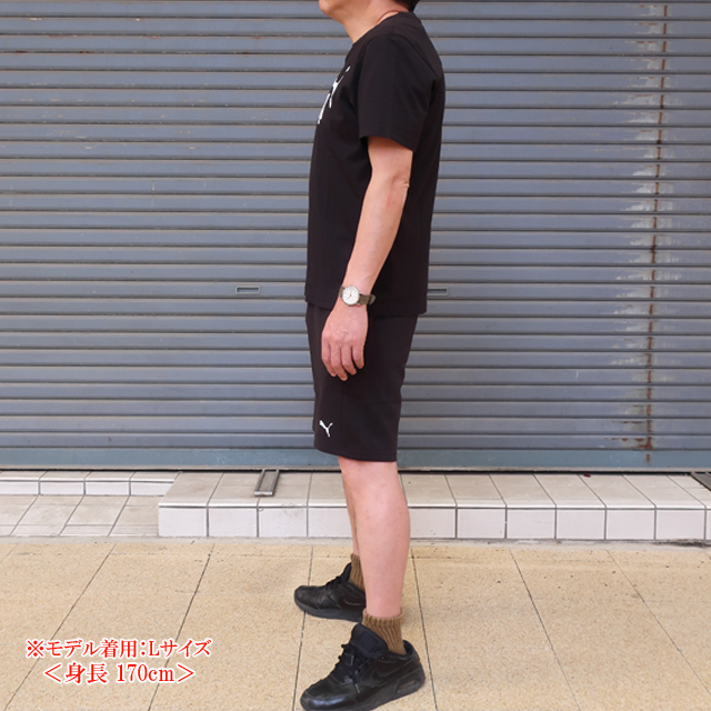 PUMA（プーマ） 上下 セットアップ 半袖 tシャツ ショーツ ブラック