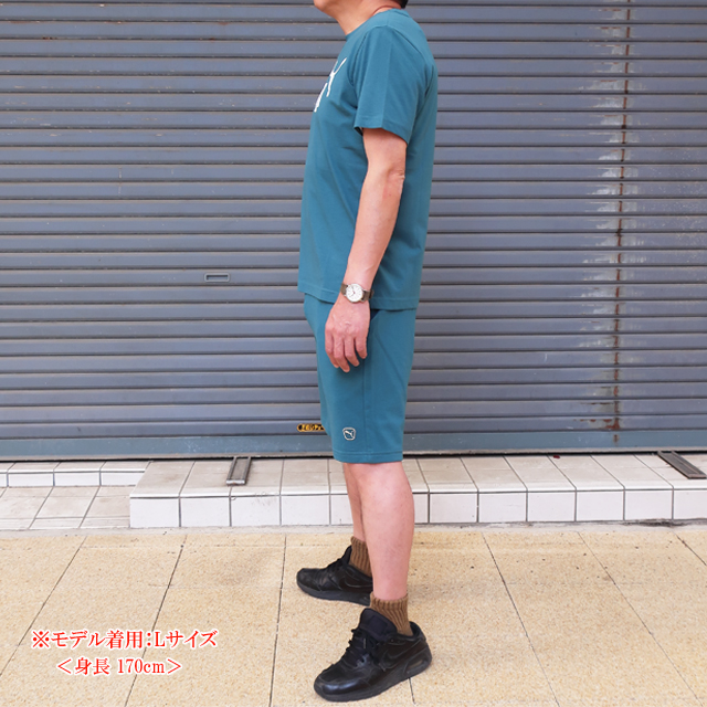 Puma ネイビー/レッド VネックTシャツとショーツ3点セット値下げしました！ PUMA（プーマ） 上下 セットアップ メンズ 半袖 tシャツ ショーツ
