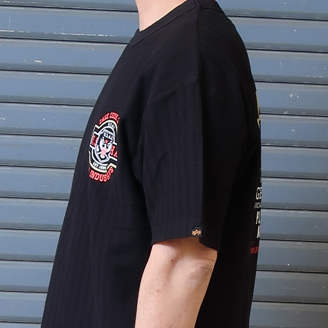 送料込★ALPHA INDUSTRIES★ Backprint 半袖Tシャツ Alpha Industries セール アルファ インダストリーズ メンズ