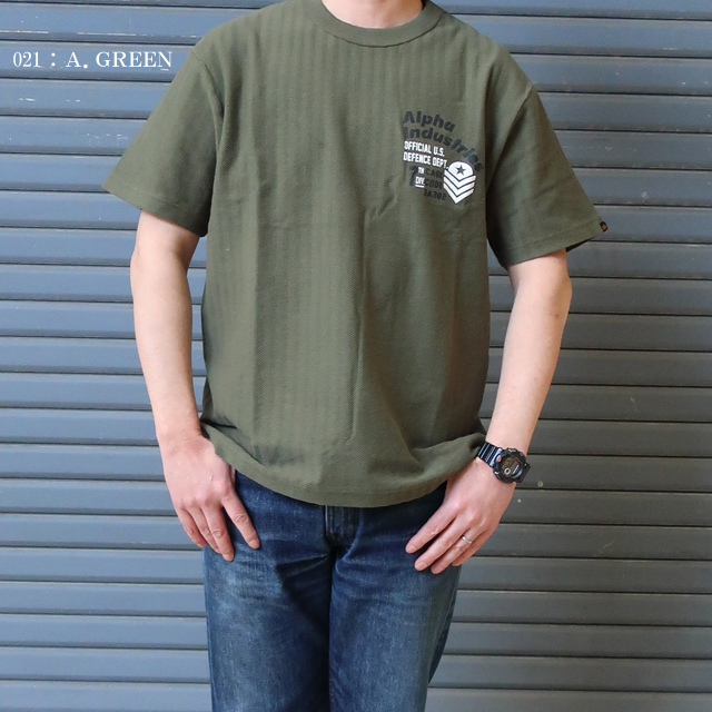 送料込★ALPHA INDUSTRIES★ Basic Rubber 半袖Tシャツ Alpha Industries 