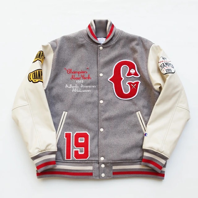 Champion チャンピオン ジャケット ヴァーシティ グレー