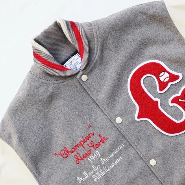 Champion チャンピオン ジャケット ヴァーシティ グレー