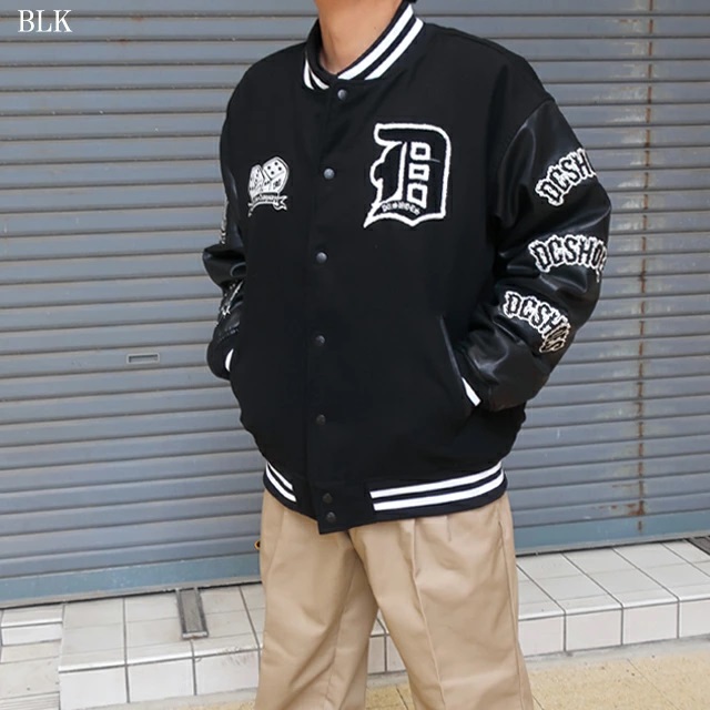 15ss DIESEL バーシティ ジャケット レザー コンビ スタジャン M 15ss DIESEL バーシティ ジャケット レザー コンビ スタジャン M