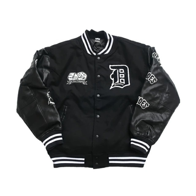 15ss DIESEL バーシティ ジャケット レザー コンビ スタジャン M 15ss DIESEL バーシティ ジャケット レザー コンビ スタジャン M