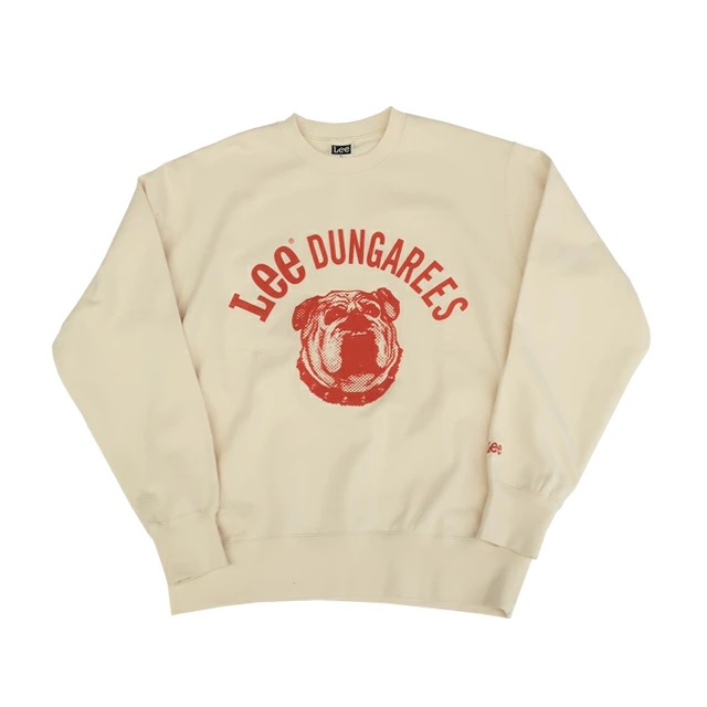 BEAMS　Lee スウェット　ブルドッグ Lee（リー） セール ブルドッグプリント スウェット トレーナー メンズ