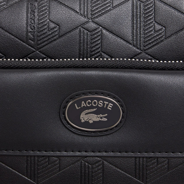【美品】LACOSTE ラコステ レザー ボディバッグ ショルダーバッグ 黒 LACOSTE（ラコステ） ミニ ショルダーバッグ モノグラム クロス
