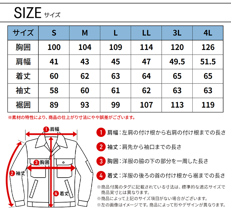 サイズ表