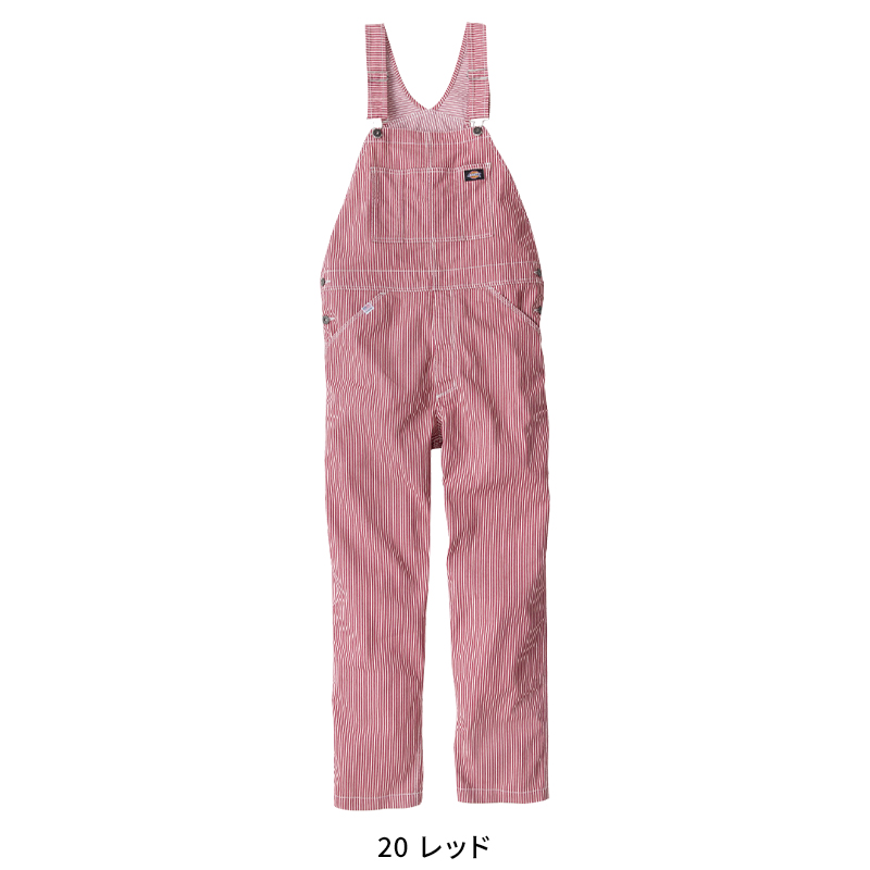 ディッキーズ　D-7103　20.レッド　3XL オーバーオールショート丈 作業服 Dickies ディッキーズ オーバーオール ショート丈 D-7103