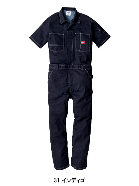 Dickies 作業服 Dickies(ディッキーズ) 半袖つなぎ 男女兼用