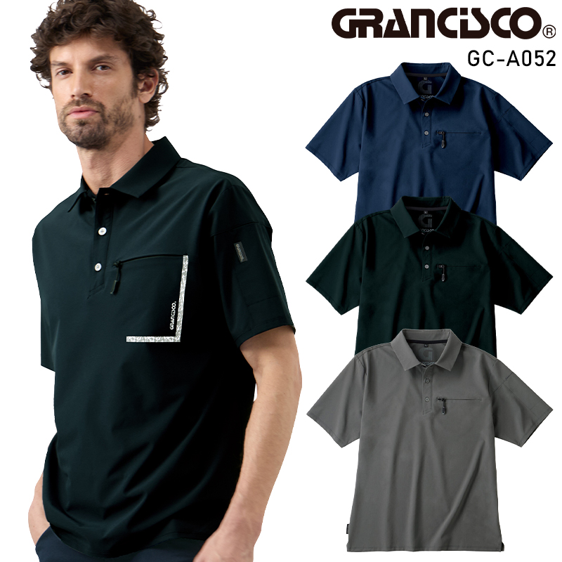 2025春夏新作】 GRANCISCO 半袖ストレッチポロ春夏用 メンズ GC