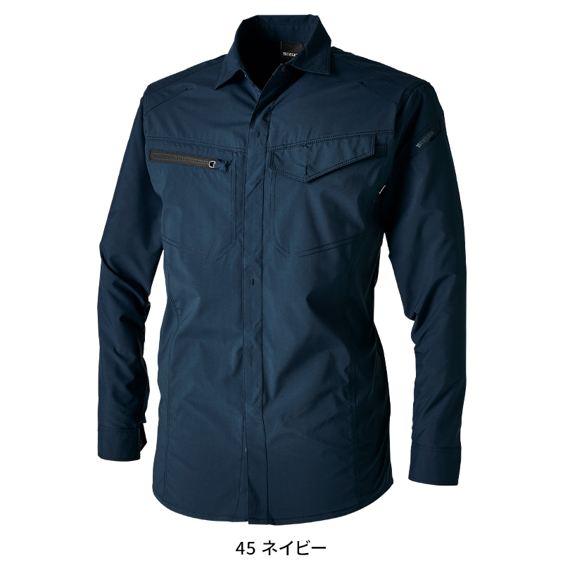 TS DESIGN エコハイブリッドダブルクロスライトシャツ 作業服 春
