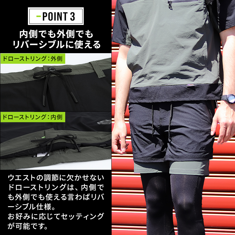 春夏用 作業服・作業用品 ハーフパンツ メンズ ネオテライズ