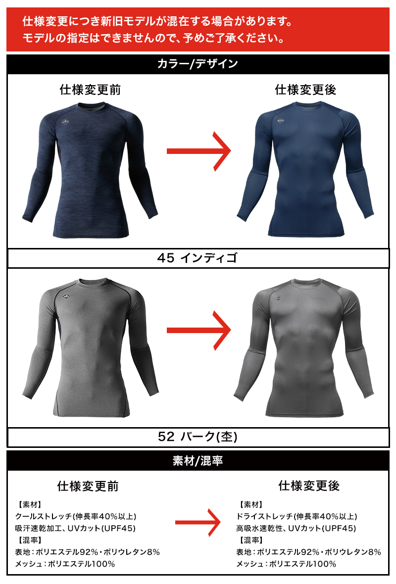 バートル 仕様変更注意