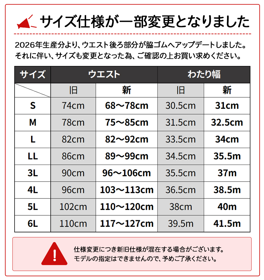 バートル 仕様変更注意
