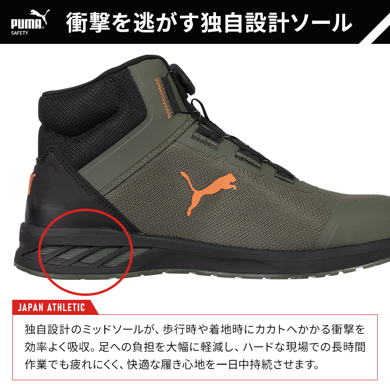 PUMA WORKWEAR プーマ 安全靴 ハイカット ダイヤル ミッドカット