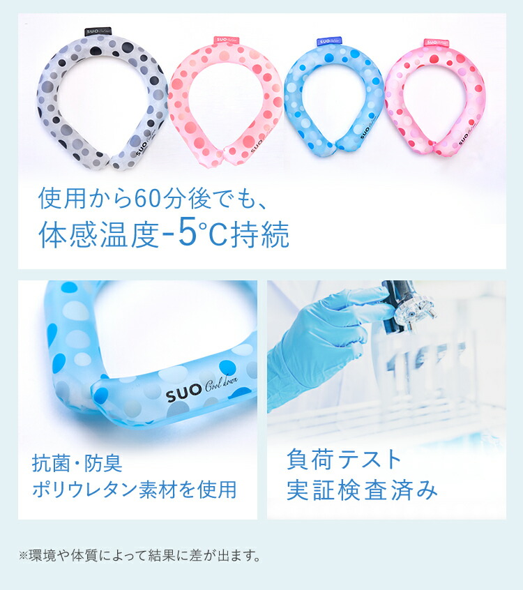 12月スーパーSALE【12月スーパーSALESUO公式 特許取得済 クールリング 18°ICE ネック用 熱中症予防 冷感持続 首掛け  ネッククーラー アイシング 解熱 スポーツ観戦 アウトドア Sサイズ キッズ ウエア