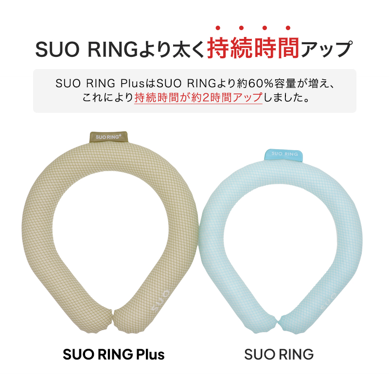 SUO(R) 公式 特許取得済 SUO RING Plus 18℃/28℃ ICE Mサイズ ネック用 クールリング ネック アイスリング クール バンド クールネック 解熱 熱中症 冷却 冷感｜suosuo｜10
