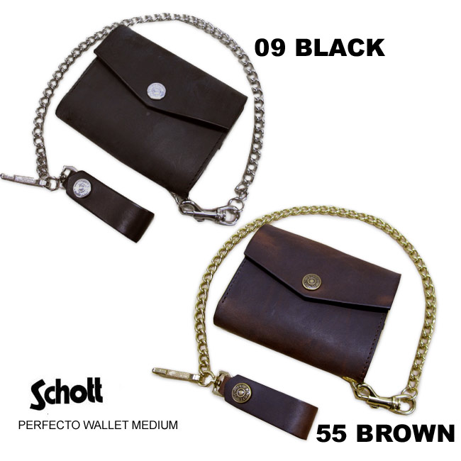 Schott ショット PERFECTO LEATHER WALLET MEDIUM パーフェクト