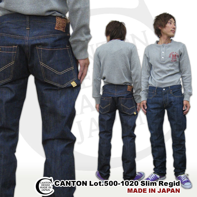 CANTON キャントン LOT NO.500-1020 スリムストレート（リジット）