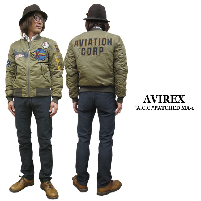 ジャケット メンズ /AVIREX アヴィレックス ワッペンMA-1 フライト