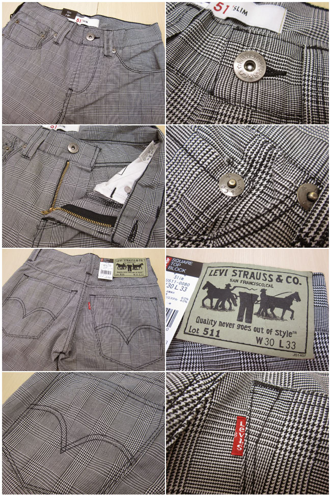 Levi's 511 SLIM スクエアトップブロックスリムジーンズ 4 Levi's LEVI'S SQUARE TOP BLOCK 511 SLIM FIT STRAIGHT