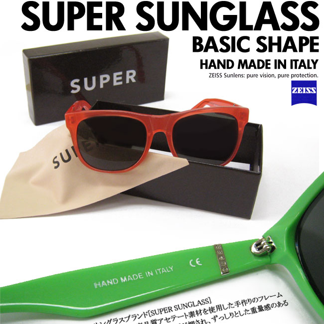 SUPER サングラス スーパーmade in ITALY SUPER SUNGLASS BASIC SHAPE AW08/09 HAND MADE IN ITALY スーパー