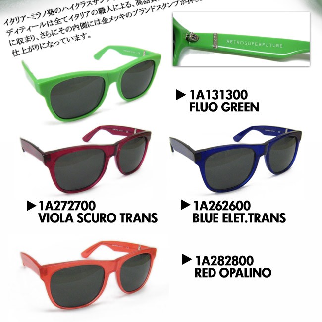 SUPER SUNGLASS BASIC SHAPE AW08/09 HAND MADE IN ITALY スーパー