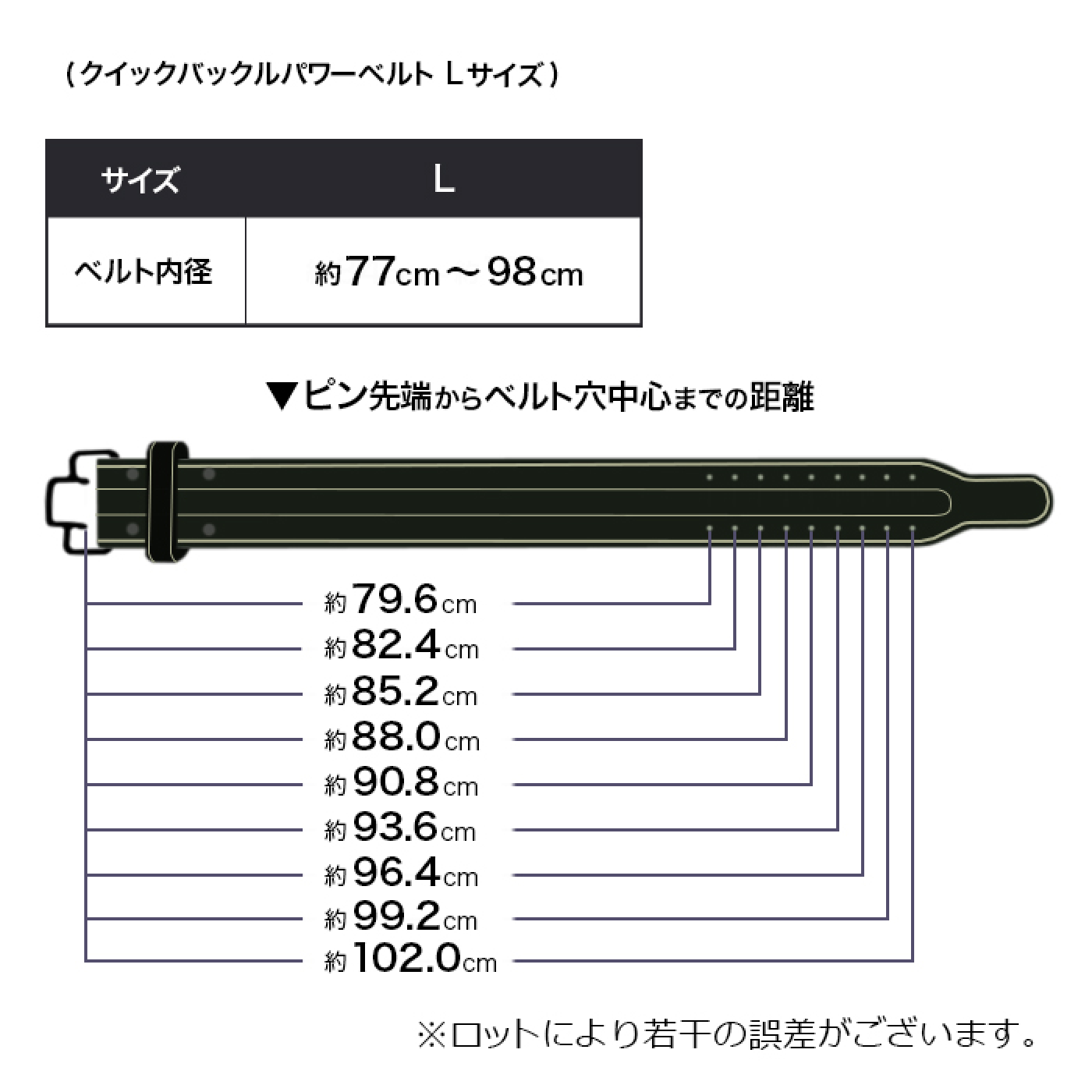 サイズ表目安L