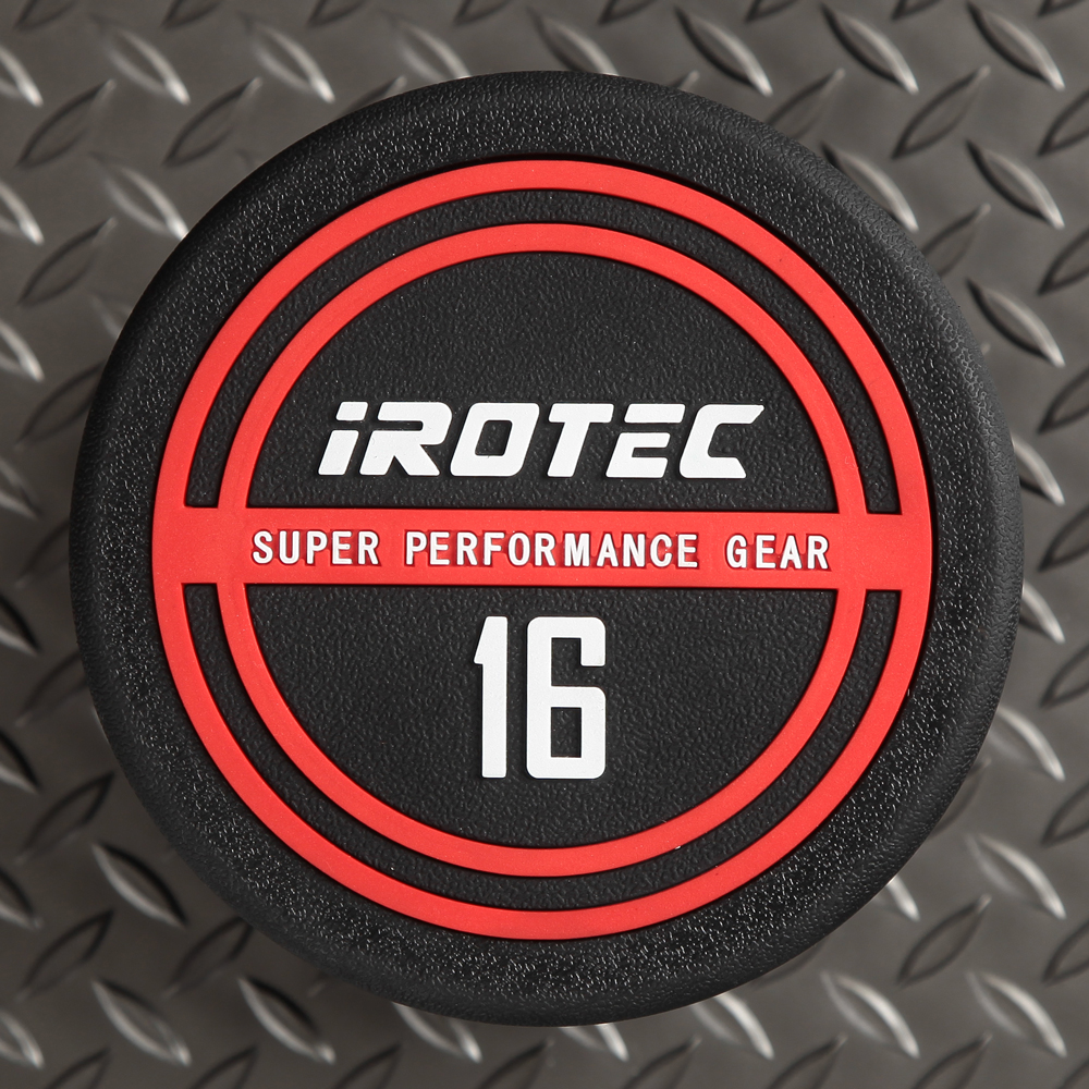 IROTEC（アイロテック） NEWラバージムダンベル16KG / ダンベル ラバー
