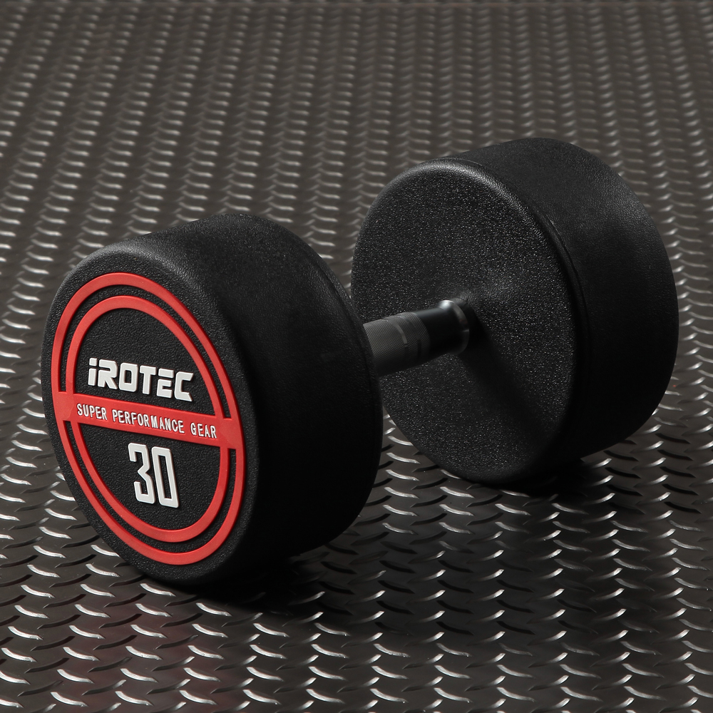 IROTEC（アイロテック） NEWラバージムダンベル30KG / ダンベル ラバー