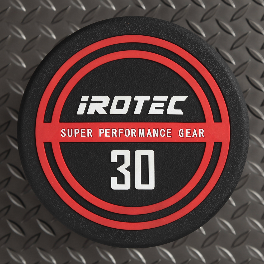 IROTEC（アイロテック） NEWラバージムダンベル30KG / ダンベル ラバー