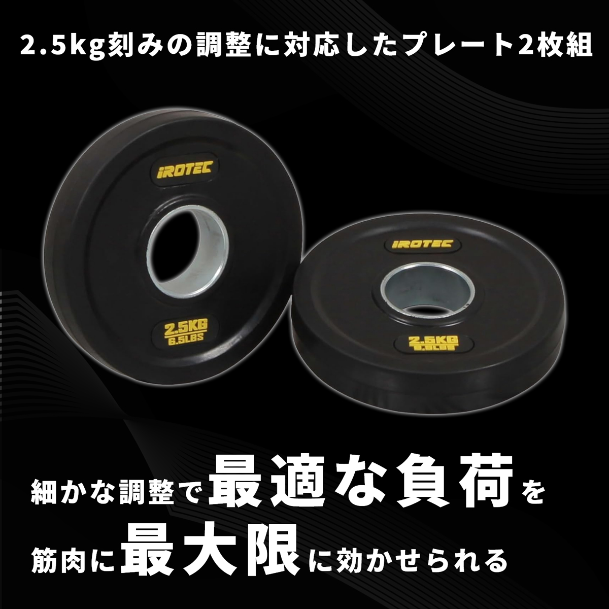 IROTEC（アイロテック） オールラバー仕様 オリンピック プレート 2.5